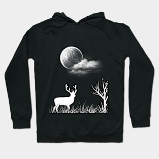 deer into the night Hoodie